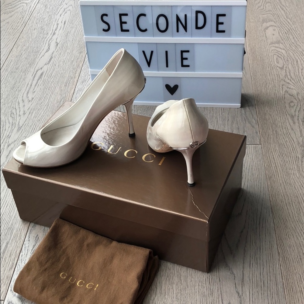 Gucci patent leather heel
